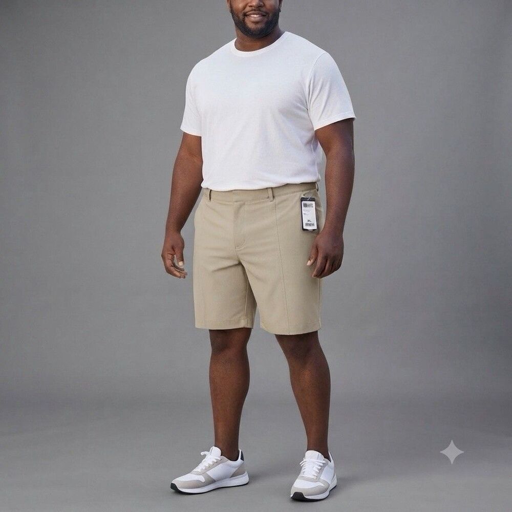 NWT 32 Degrees Men XL Khaki Stretch Performance Shorts